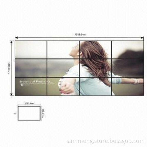 46-inch DID Video Wall with 6.7mm Supper Narrow Bezel and LED Backlight Full HD